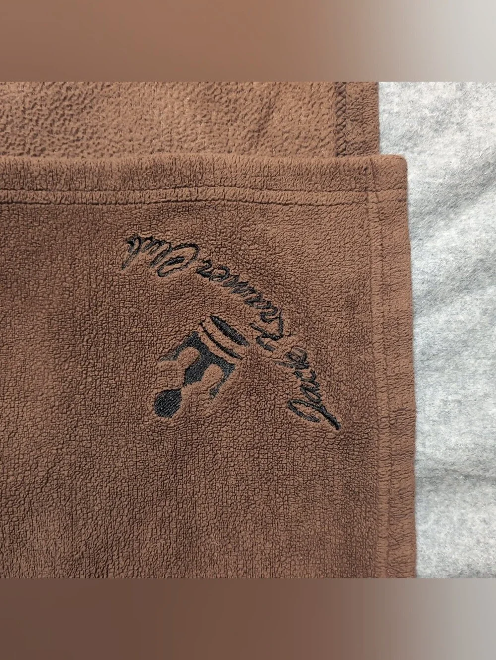 Rare Jack Kramer Club Brown Blanket 58x43